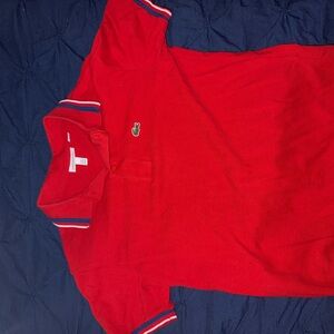 Kids red Lacoste polo